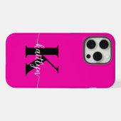 Rose Chaude Monogramme Noir (Verso Horizontal)