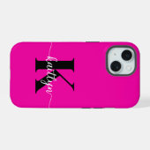 Rose Chaude Monogramme Noir (Verso Horizontal)