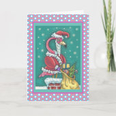 ROSE CHAUDE PÈRE NOËL FLAMANT ROSE NOËL CARTE DE R (Devant)