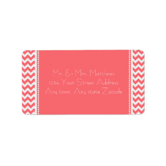 Rose Chevron Etiket