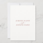 Rose chic Faire-part de mariage Bouquet or Modèle (Dos)