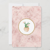 Rose Chic Gold Fiesta Baby shower Invitation géomé (Dos)