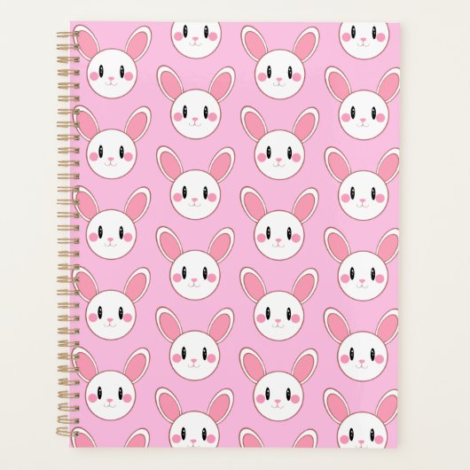 Rose Chic Moderne Cute Fluffé Lapin Lapin (Devant)