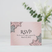 Rose chic RSVP avec choix de menu (Debout devant)