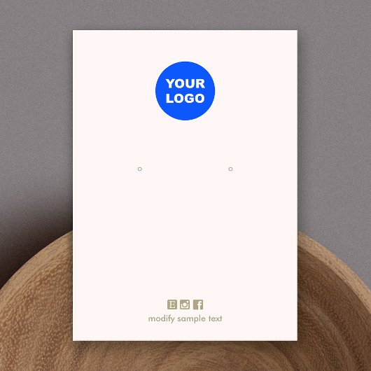 Rose clair Ajouter votre logo Stud Écouter carte d