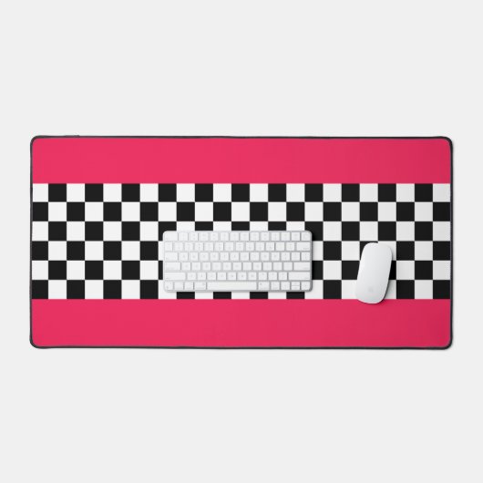 Rose clair et damier (Clavier et souris)