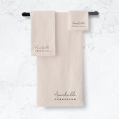 Rose clair monogramme | Minimaliste moderne Femini