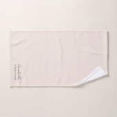 Rose clair monogramme | Minimaliste moderne Femini (Serviette à main)