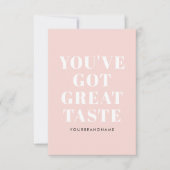 Rosé clair, vous avez un grand goût merci (Devant)