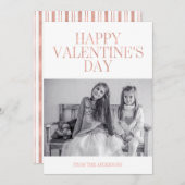 Rose classique Gold Foil Valentine's Day Carte pho (Devant / Derrière)