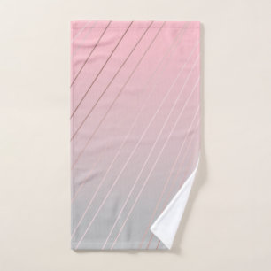 rose classique or, rose et gris dégradé motif