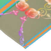 Rose Coeur Fabergè comme abricot et nappe verte (Angle)