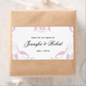 Rose Coeur Floral Mariage Étiquette de bouteille d (En situation)