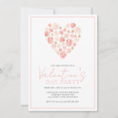 Rose Coeur Saint Valentin Invitation de fête (Devant)