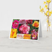 Rose Collage Bonne carte d'anniversaire (Fleur jaune)