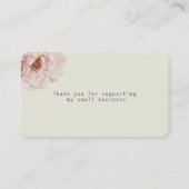 Rose Collage Carte de remerciements d'entreprise (Dos)