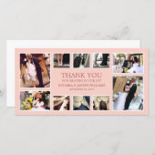 ROSE COLLAGE | CARTE DE REMERCIEMENTS mariage (Devant / Derrière)