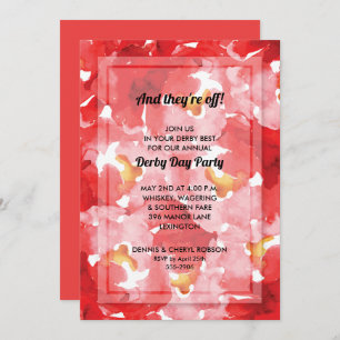 Rose Collage Derby Jour fêtes Invitations