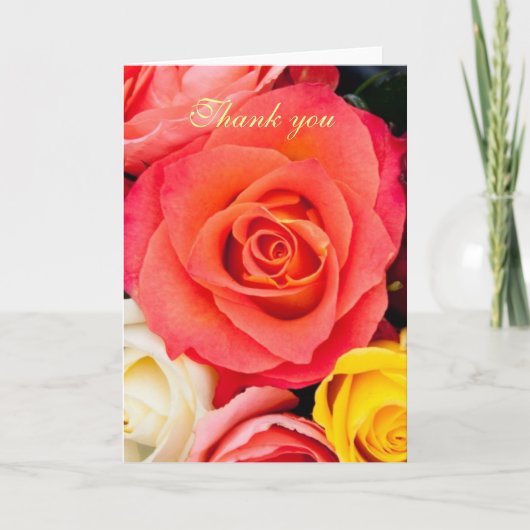 Rose colorés merci (Devant)
