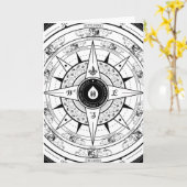 Rose Compass - Carte de voeux / Note (Blanc) (Fleur jaune)