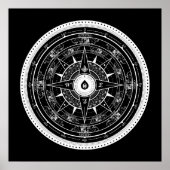 Rose Compass - Poster (noir) (Devant)