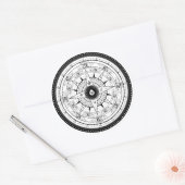 Rose Compass - Sticker (Blanc) (Enveloppe)