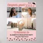 Rose Congrats 3e année photo collage Affiche de bi (Devant)