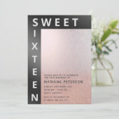 rose cool or moderne simple typographie invitation (Debout devant)