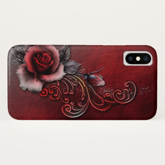 Rose - Coque iPhone X (Dos (Horizontal))