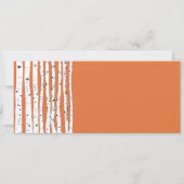 Rose corail Birch Tree Invitations de mariage (Dos)