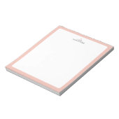 Rose Corail | Bloc-Notes Personnalisé Simple Cœur (Tourné)