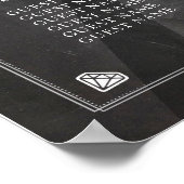 Rose crâne Table Mariage Halloween Poster Siège (Coin)