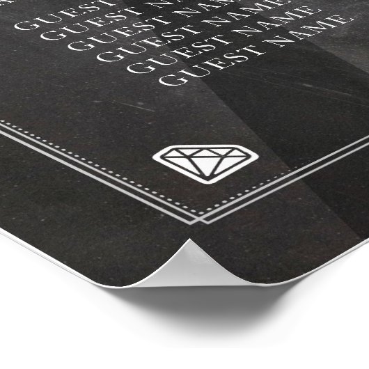 Rose crâne Table Mariage Halloween Poster Siège (Coin)