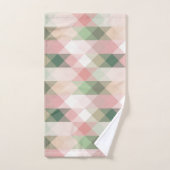 Rose & Crème Floral Aquarelle Serviette géométriqu (Serviette à main)