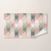 Rose & Crème Floral Aquarelle Serviette géométriqu (Serviette à main)