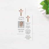 Rose Cross Photo Funeral Bookmark (Bureau)