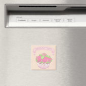 Rose CupCake Scripture Magnet (In Situ (Lave-vaisselle))