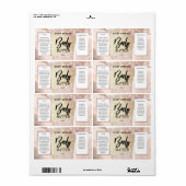 Rose d'âge moderne Beurre d'or  Étiquettes (Feuille entière)