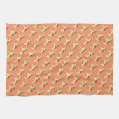 Rose Dala Horse Serviettes de cuisine (Horizontal)