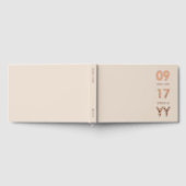 Rose d'amande Or Mariage moderne Date Typographie (Complet)