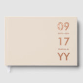 Rose d'amande Or Mariage moderne Date Typographie (Recto)