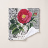 Rose Damask Joli Floral Antique (Gant de toilette)