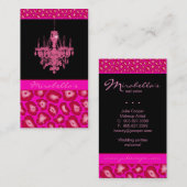 Rose d'animal de léopard de carte de visite de (Devant / Derrière)