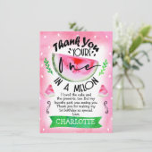 Rose dans un carte de remerciements d'anniversaire (Debout devant)