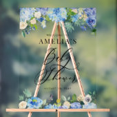 Rose d'aquarelle bleu et Baby shower Hydrangea (Neutre)