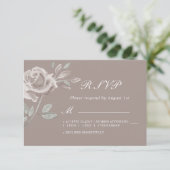 Rose d'aquarelle minimal mariage RSVP (Debout devant)