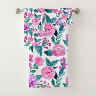 Rose d'aquarelle rose et violet