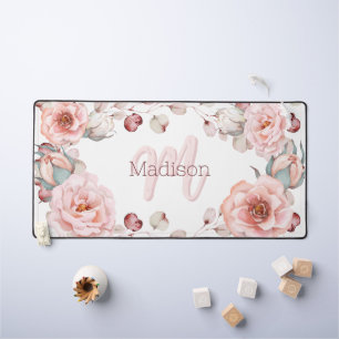 Rose d'aquarelle Wreath personnalisée   BLANCHE