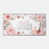 Rose d'aquarelle Wreath personnalisée | BLANCHE (Clavier et souris)
