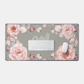 Rose d'aquarelle Wreath personnalisée | Vert sage (Clavier et souris)